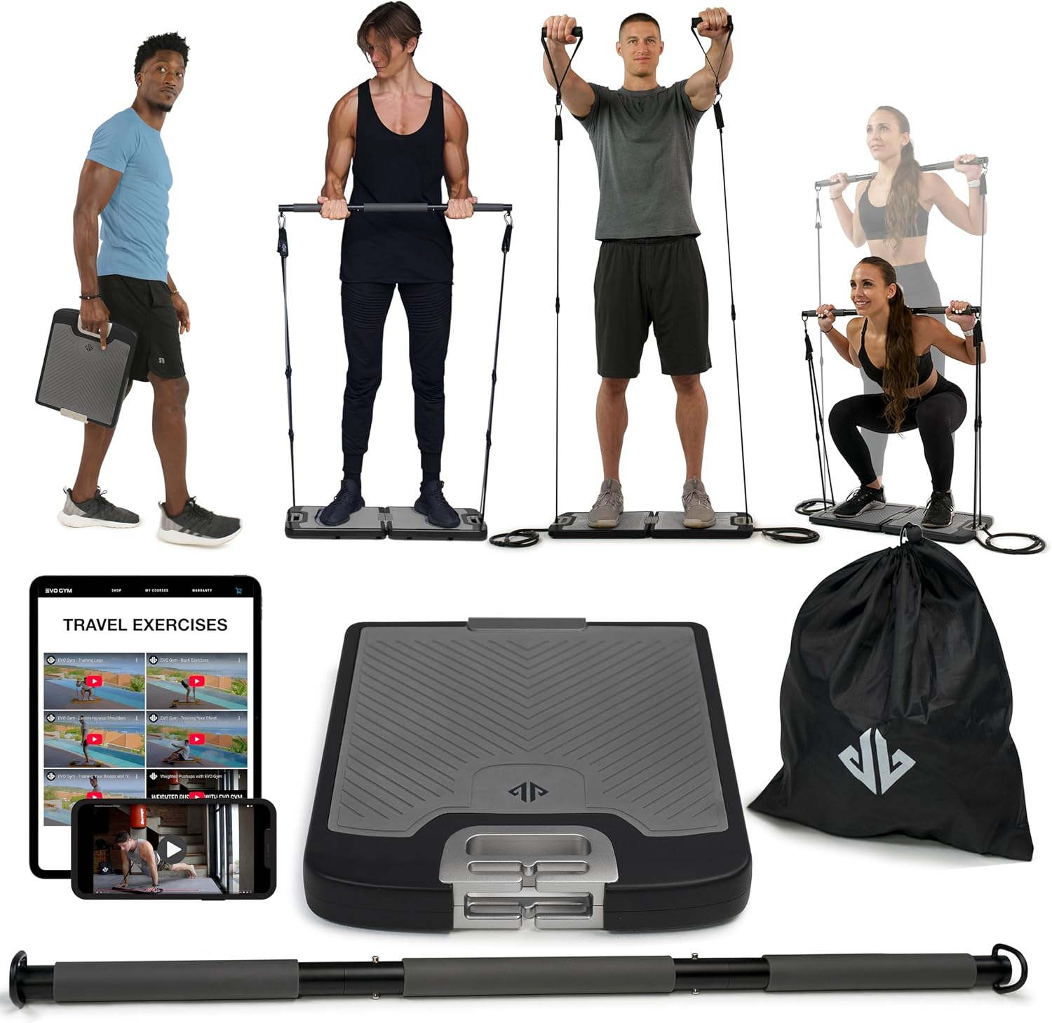 Home Gym Resistance - All-in-One Portable Home Gym: 10-320LBS Resistance