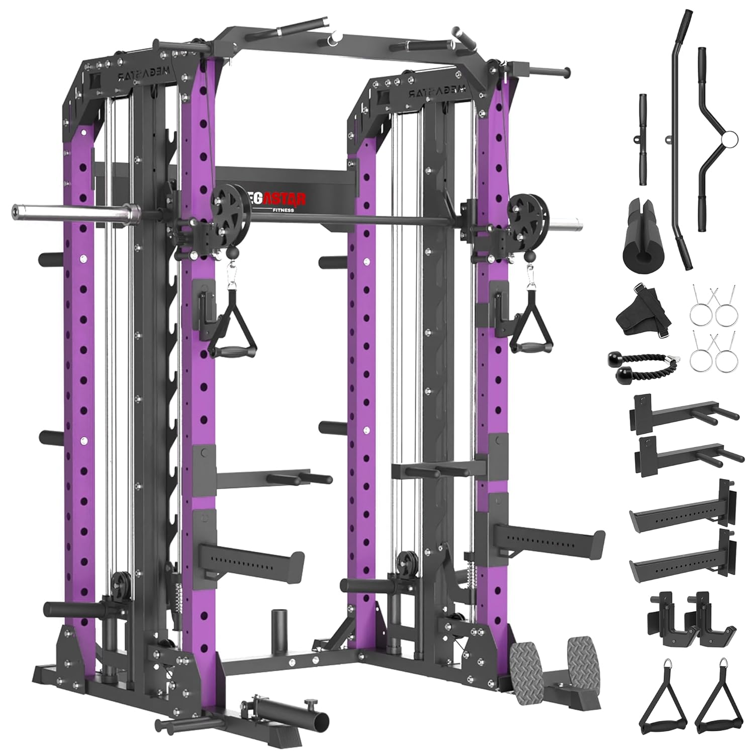 Home Gym Nala - Smith Machine, 2600LBS Squat Rack, 7-in-1