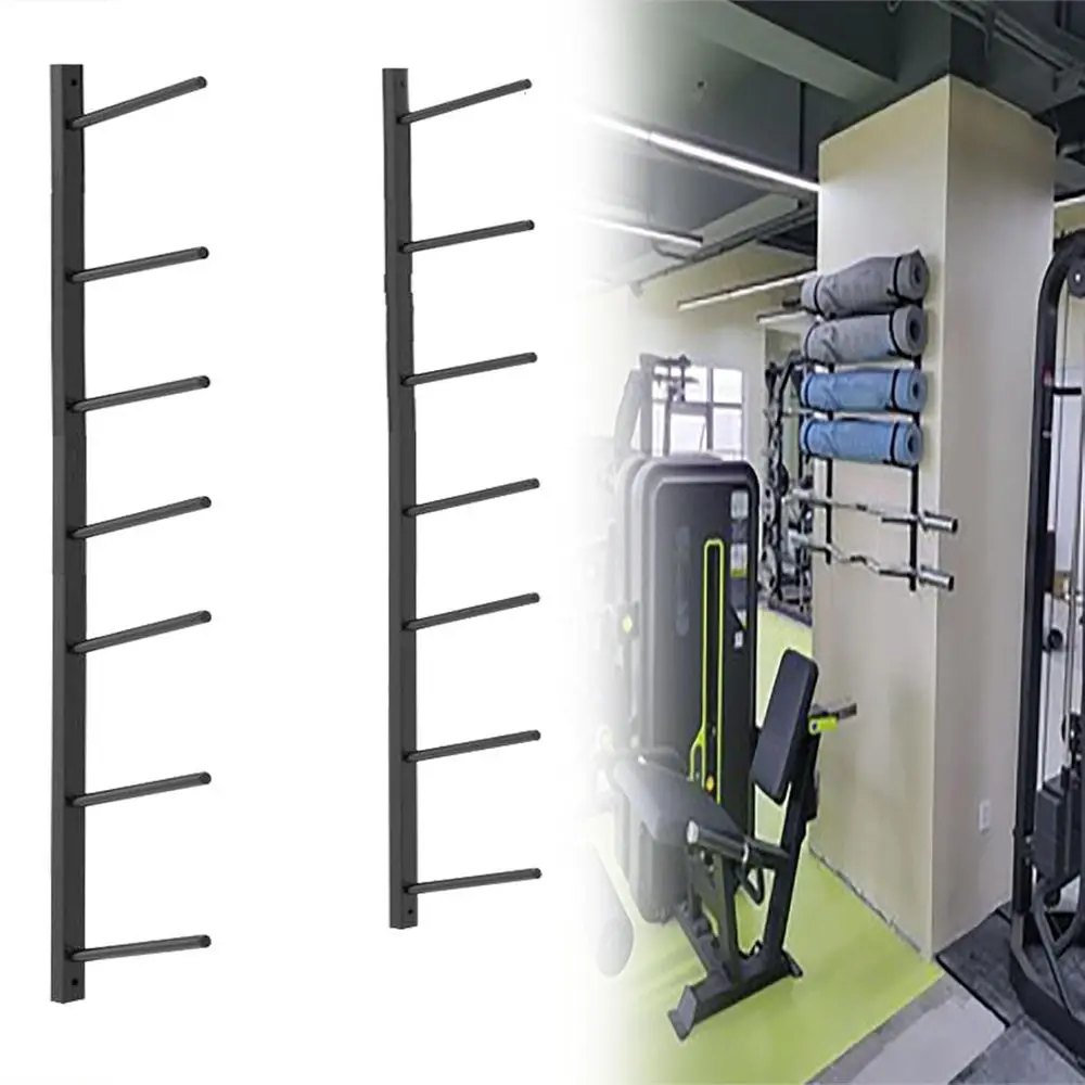 Home Gym Yoga Mat Storage - Wall-Mounted Metal Yoga Mat Rack -