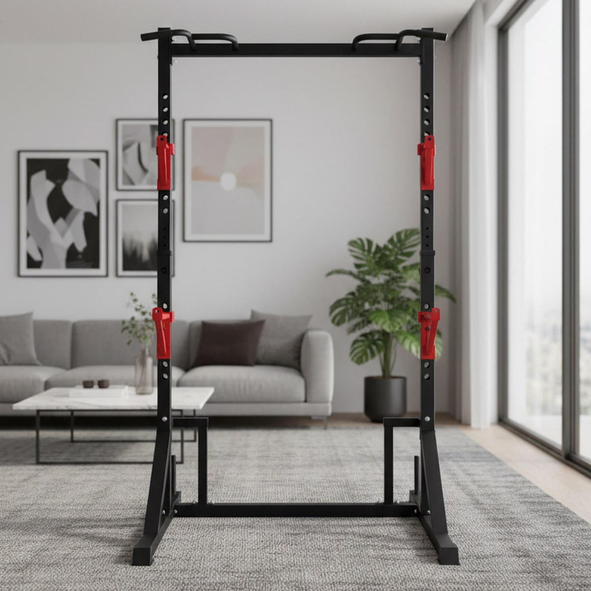 Adjustable Power Rack with Pul - Home Gym Pull Up review and price