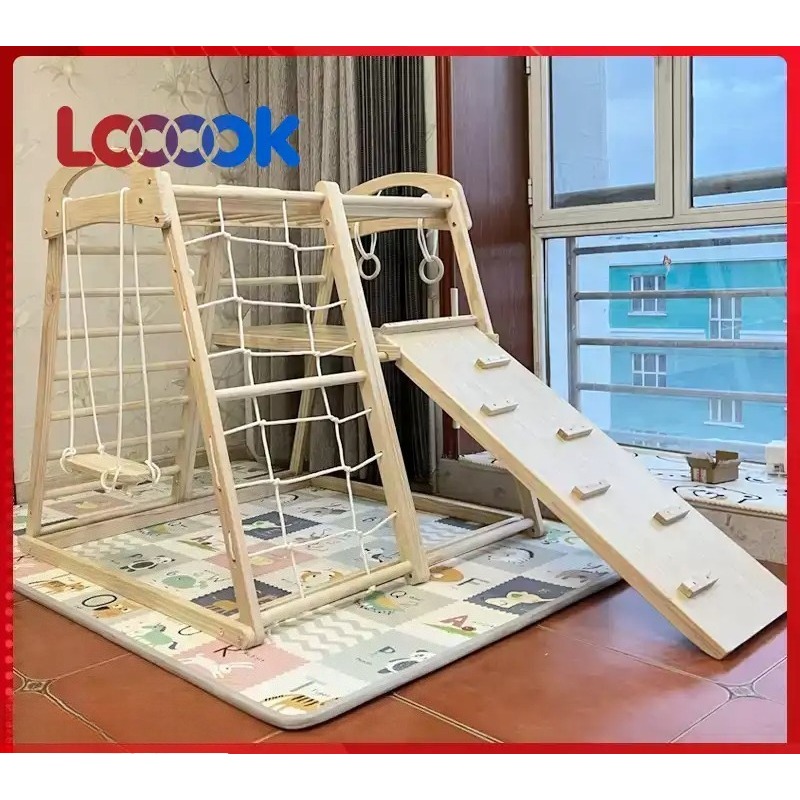 Multifunctional Wooden Toddler - Home Gym For Toddlers review and price