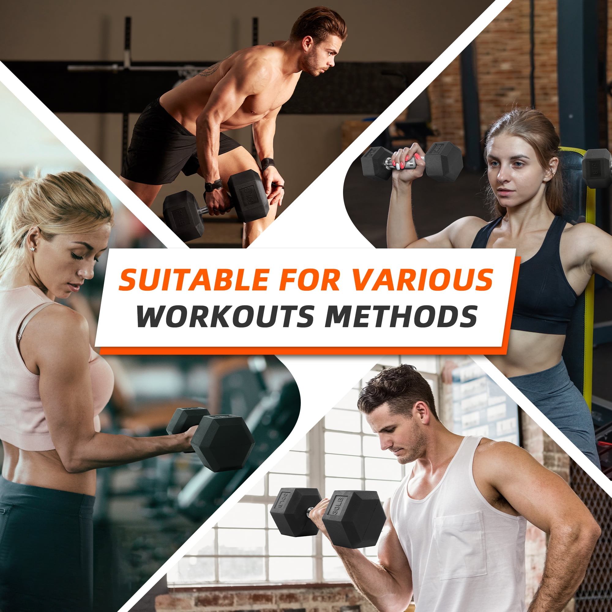 Rubber Coated Hex Dumbbell 10  - Home Gym Ideas review and price