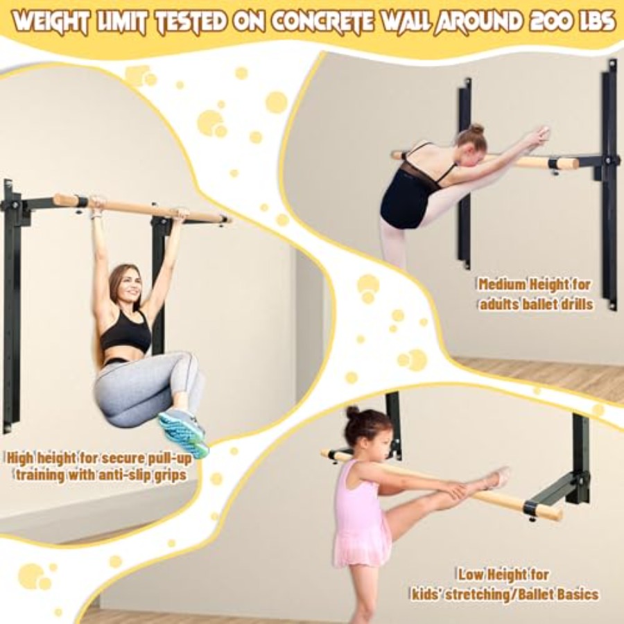 Wall Mounted Ballet Barre 4ft  - Home Gym Wall review and price