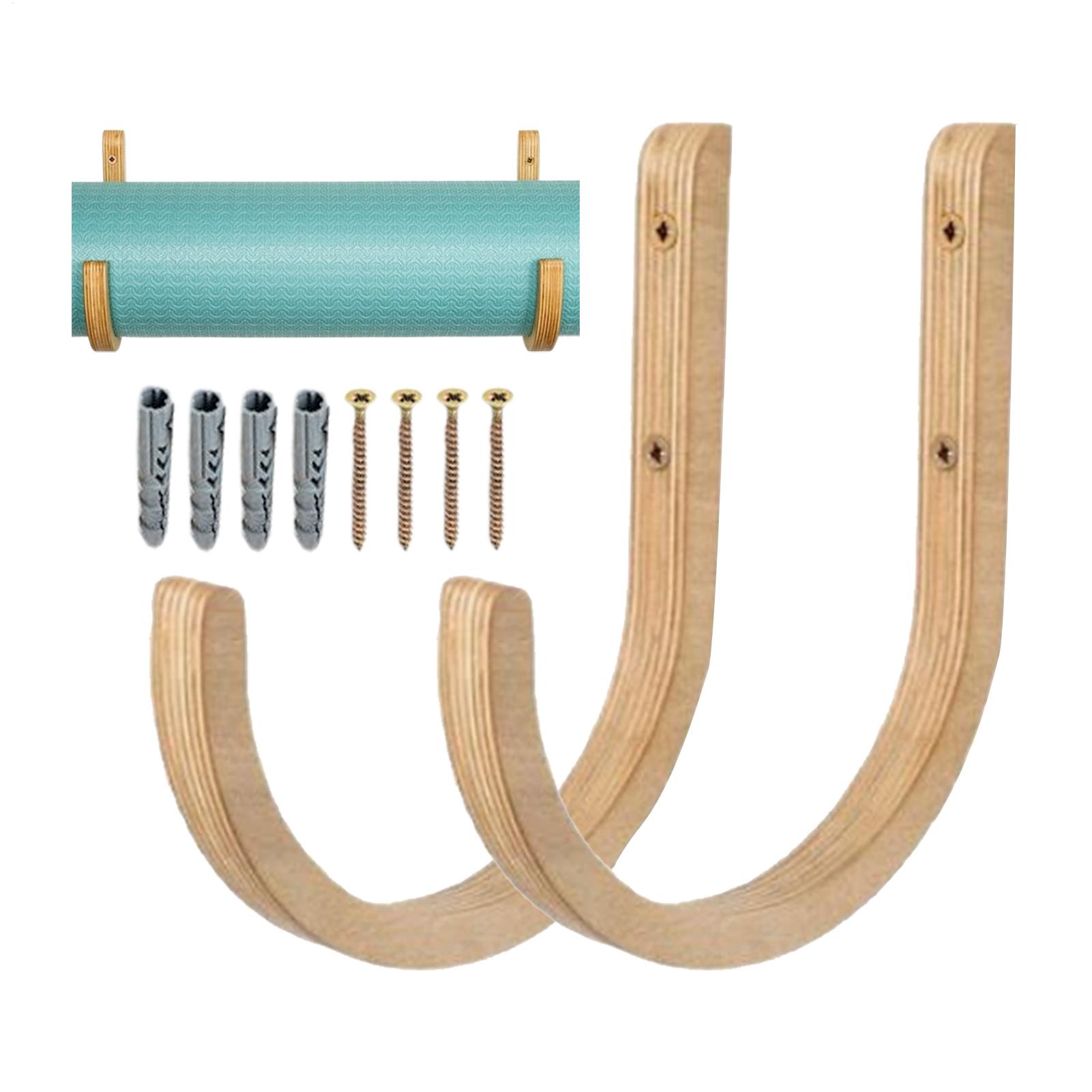 Wooden Yoga Mat Holder Wall Mo - Home Gym Yoga Mat Storage review and price
