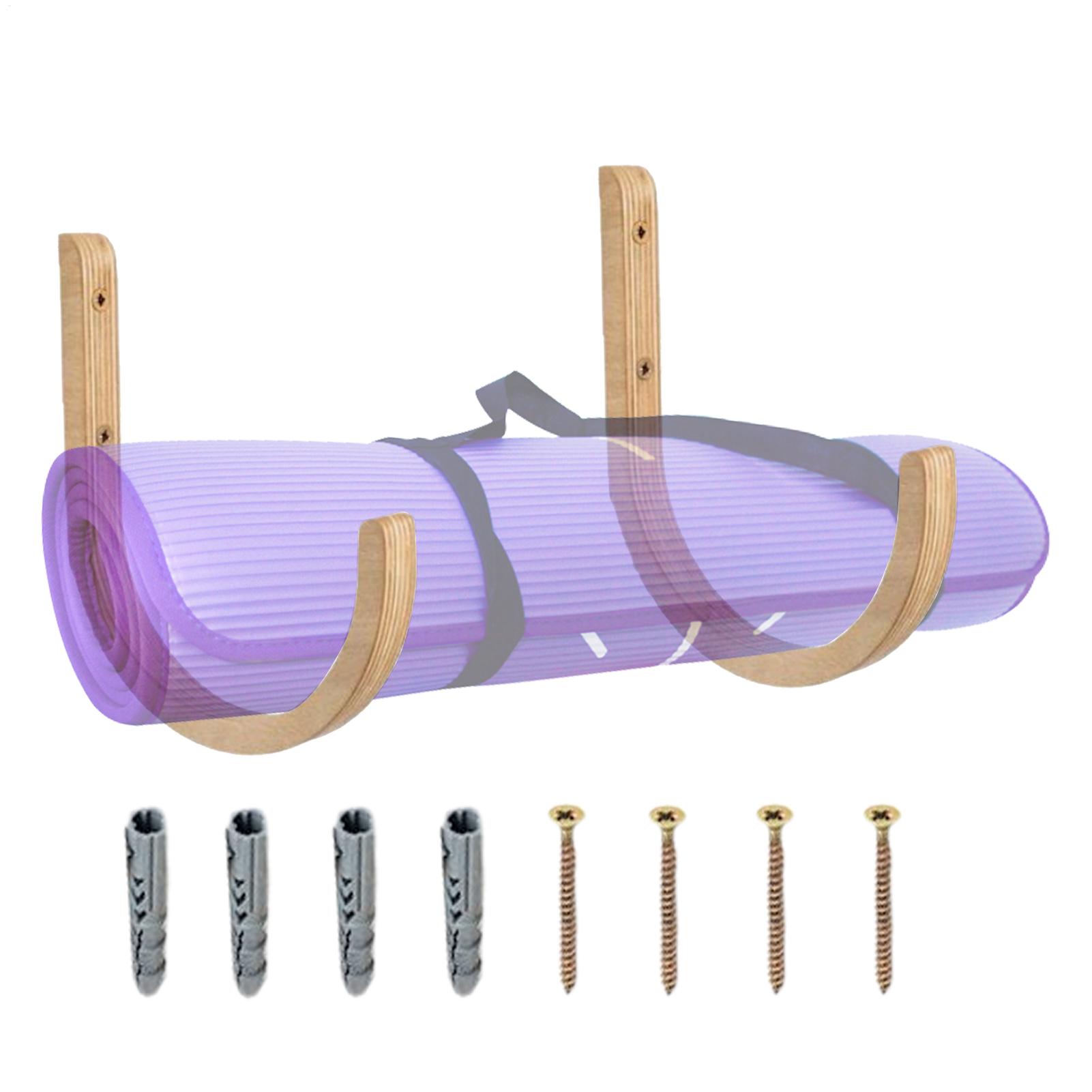 Wooden Yoga Mat Holder Wall Mo - Home Gym Yoga Mat Storage review and price