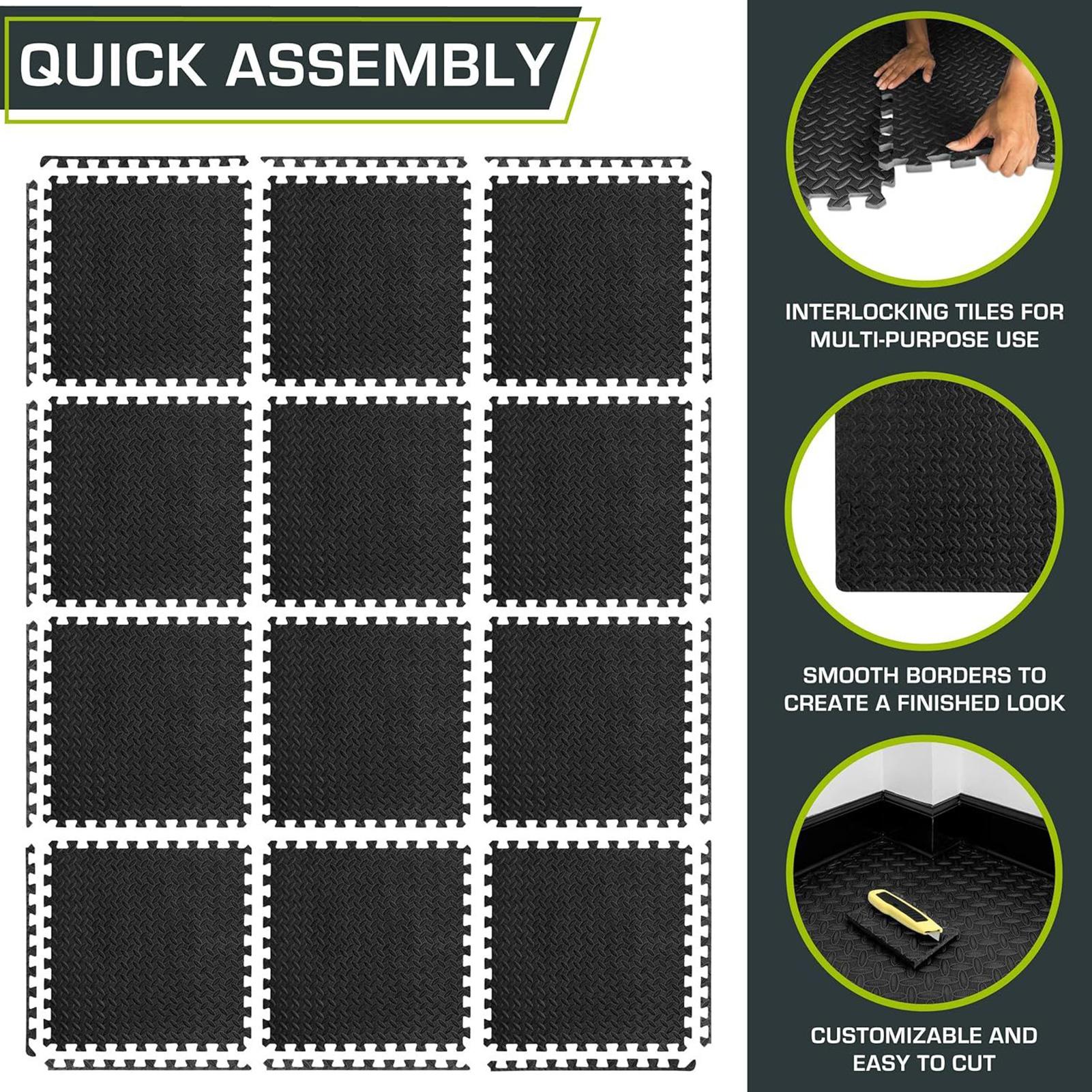 Interlocking Floor Mats 12 Pie - Home Gym For Toddlers review and price