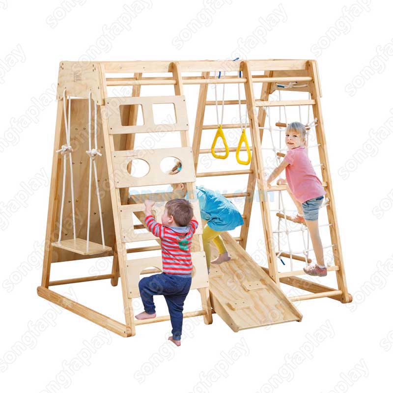 Kids Wooden Climbing Frame, In - Home Gym For Toddlers review and price