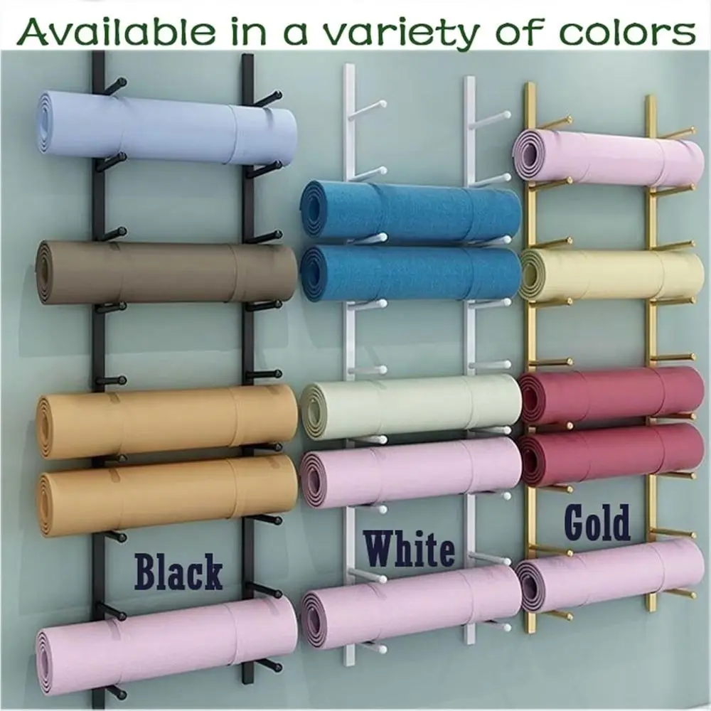 Wall-Mounted Metal Yoga Mat Ra - Home Gym Yoga Mat Storage review and price