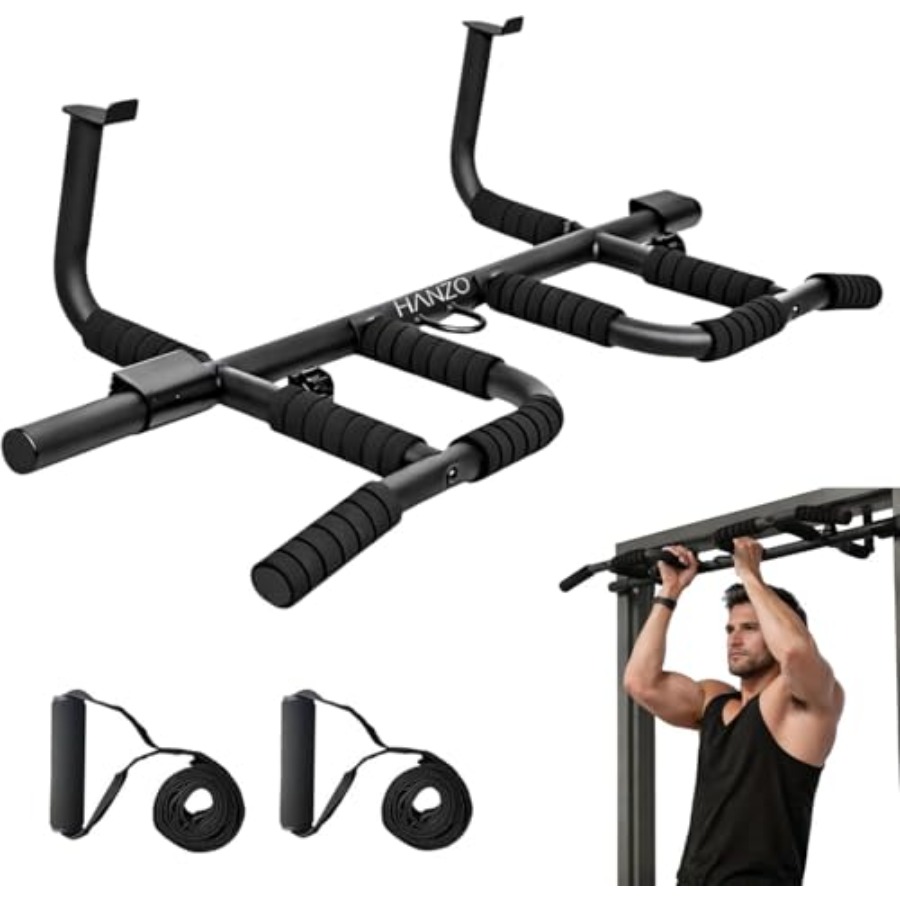 Doorway Pull Up Bar Set with S - Home Gym Pull Up review and price