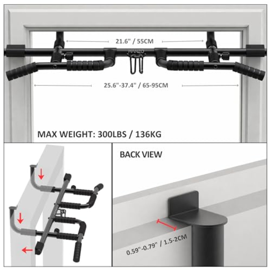 Doorway Pull Up Bar Set with S - Home Gym Pull Up review and price