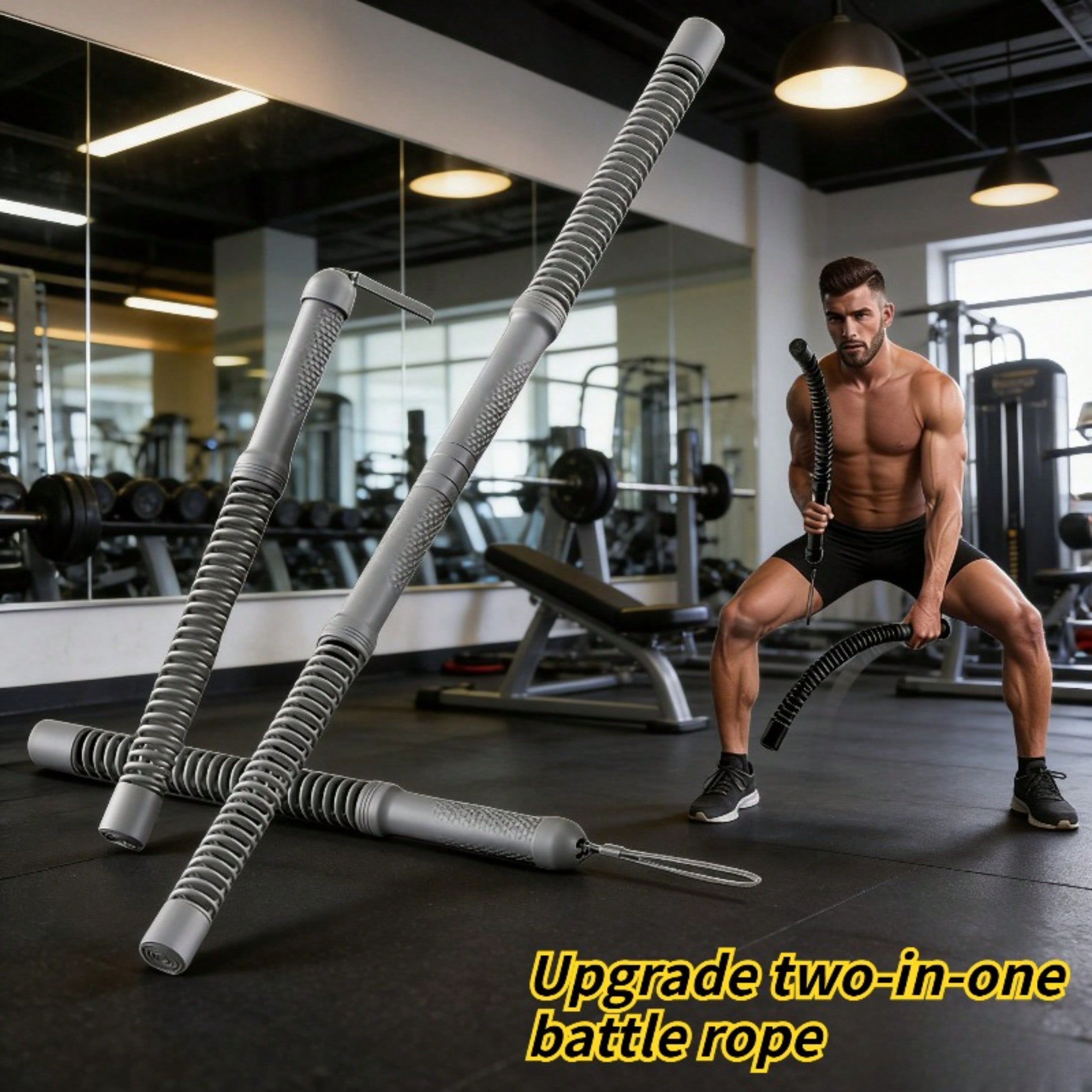 2-in-1 Upgraded Cordless Battl - Home Gym Resistance review and price