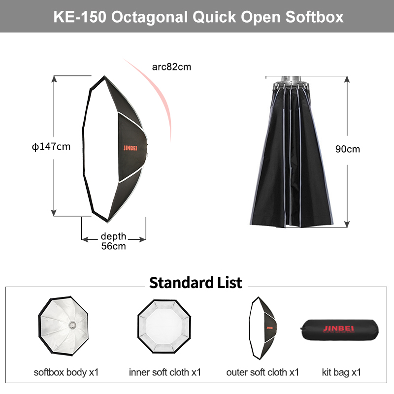 JINBEI KE- 150cm Quick Set-up  - Plyo Box Set review and price